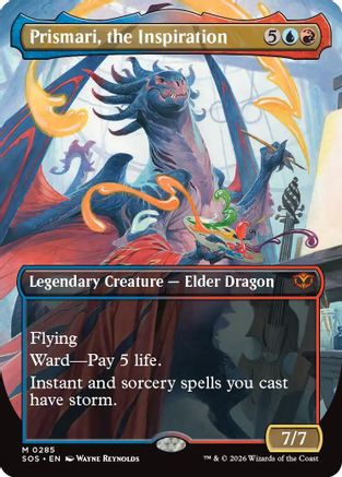 FOIL Prismari, the Inspiration (Borderless) (SOS-285) - Secrets of Strixhaven - Magic The Gathering - Single Cards