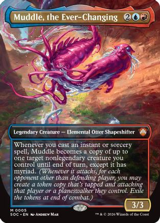 Muddle, the Ever-Changing (Borderless) (SOC-005) - Commander: Secrets of Strixhaven - Magic The Gathering - Single Cards