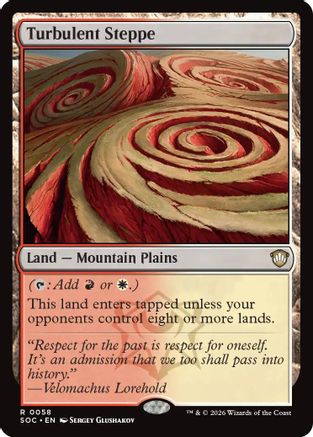 Turbulent Steppe (SOC-058) - Commander: Secrets of Strixhaven - Magic The Gathering - Single Cards