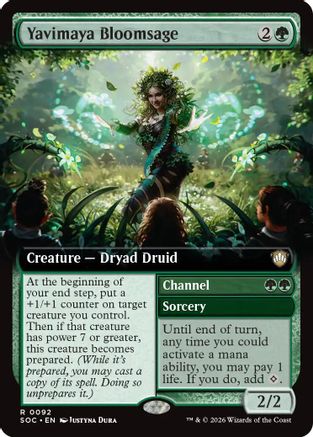 Yavimaya Bloomsage (Extended Art) (SOC-092) - Commander: Secrets of Strixhaven - Magic The Gathering - Single Cards