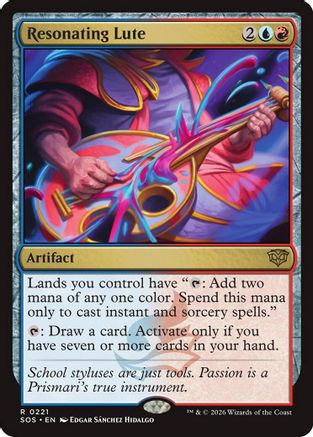 FOIL Resonating Lute (SOS-221) - Secrets of Strixhaven - Magic The Gathering - Single Cards