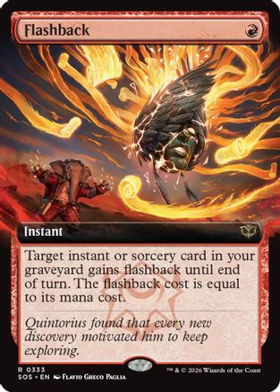 FOIL Flashback (Extended Art) (SOS-333) - Secrets of Strixhaven - Magic The Gathering - Single Cards