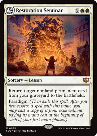 FOIL Restoration Seminar (SOS-030) - Secrets of Strixhaven - Magic The Gathering - Single Cards