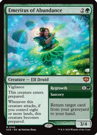 FOIL Emeritus of Abundance (SOS-145) - Secrets of Strixhaven - Magic The Gathering - Single Cards