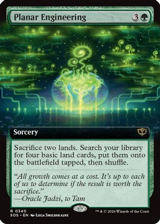 FOIL Planar Engineering (Extended Art) (SOS-340) - Secrets of Strixhaven - Magic The Gathering - Single Cards