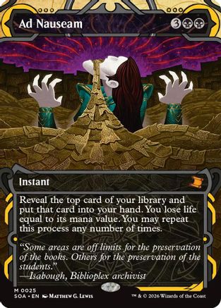 FOIL Ad Nauseam (SOA-025) - Secrets of Strixhaven: Mystical Archive - Magic The Gathering - Single Cards