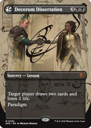 FOIL Decorum Dissertation (Borderless) (SOS-292) - Secrets of Strixhaven - Magic The Gathering - Single Cards