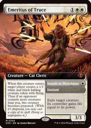 Emeritus of Truce (Extended Art) (SOS-309) - Secrets of Strixhaven - Magic The Gathering - Single Cards