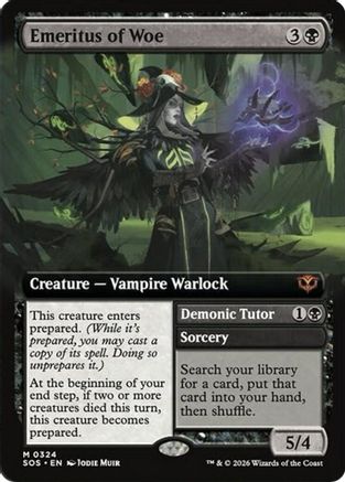 Emeritus of Woe (Extended Art) (SOS-324) - Secrets of Strixhaven - Magic The Gathering - Single Cards