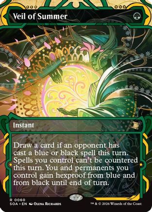 FOIL Veil of Summer (SOA-060) - Secrets of Strixhaven: Mystical Archive - Magic The Gathering - Single Cards