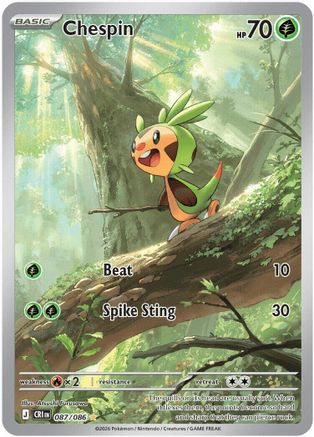 Chespin - 087/086 87 - ME04 Chaos Rising Holofoil - Single Cards