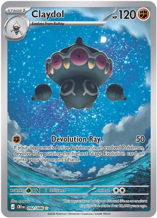 Claydol - 092/086 92 - ME04 Chaos Rising Holofoil - Single Cards