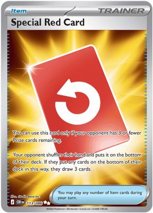 Special Red Card - 113/086 113 - ME04 Chaos Rising Holofoil - Single Cards