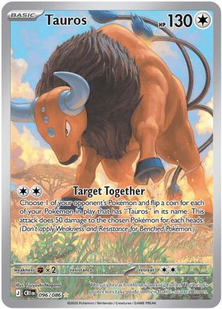 Tauros - 096/086 96 - ME04 Chaos Rising Holofoil - Single Cards