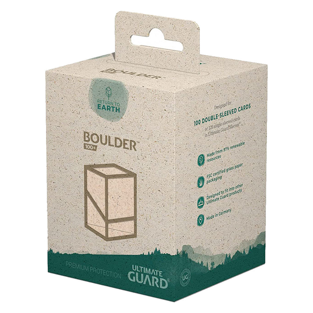 Ultimate Guard Return to Earth Boulder 100+ Deck Box Natural - Deck Boxes