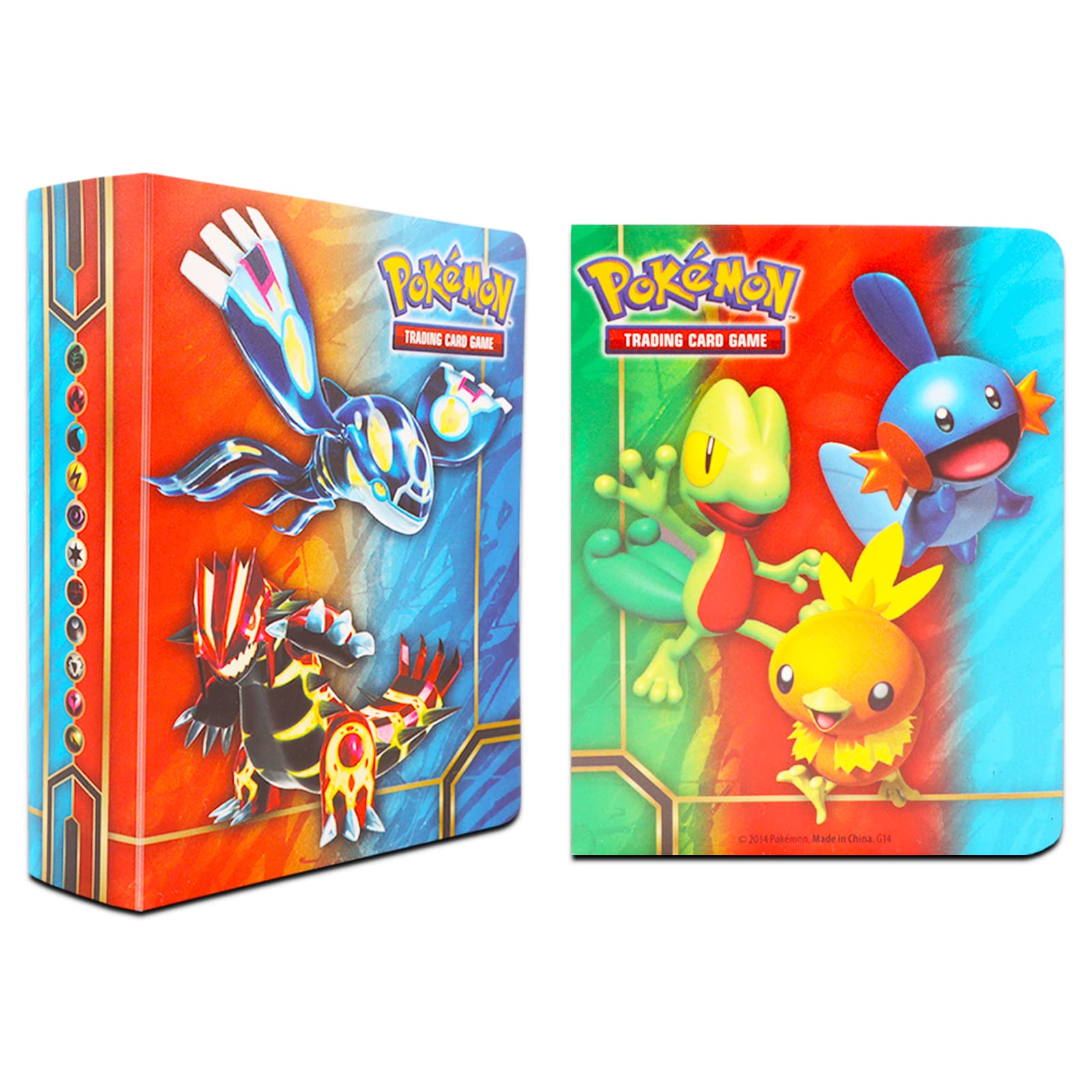 Pokemon Binders for Cards Bundle - 6 Pack Assorted Mini Binders, Each Holds 60 Cards Plus Door Hanger | Pokemon Card Carrying Case Set - 7