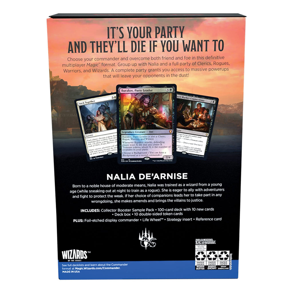 Magic: The Gathering Commander Legends: Battle for Baldur’s Gate Commander Deck – Party Time + Collector Booster Sample Pack - 2