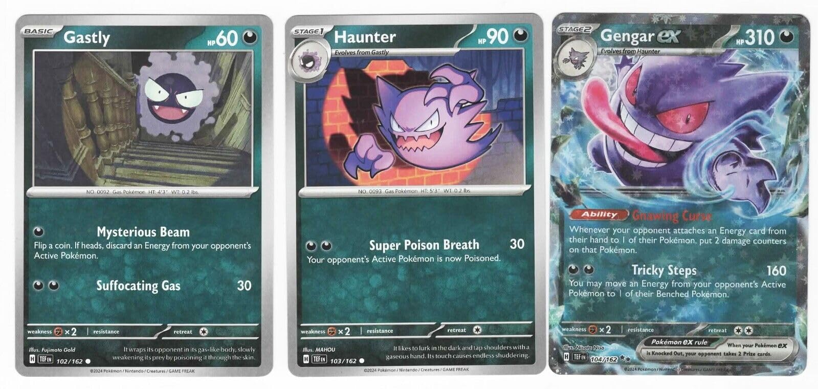 Gengar ex 104/162 - Pokemon Temporal Forces - 2 Card Set - Double Rare