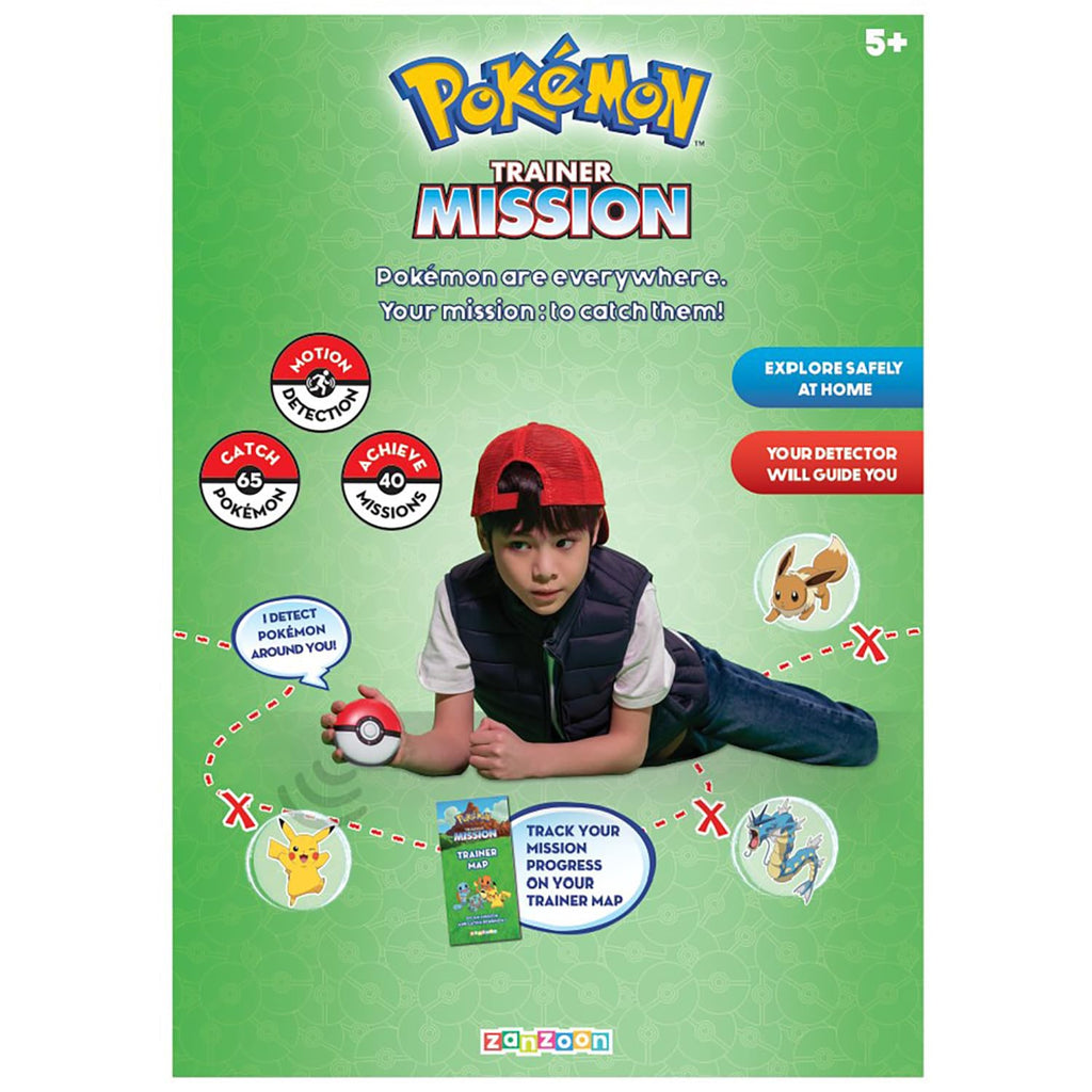 Pokemon Trainer Mission - Electronic Detector Will Guide You On 40 Missions, Voice & Light Instructions, Collect 65 Pokemon, Trainer Map, Kids 5+ Brown Box Packaging - 14