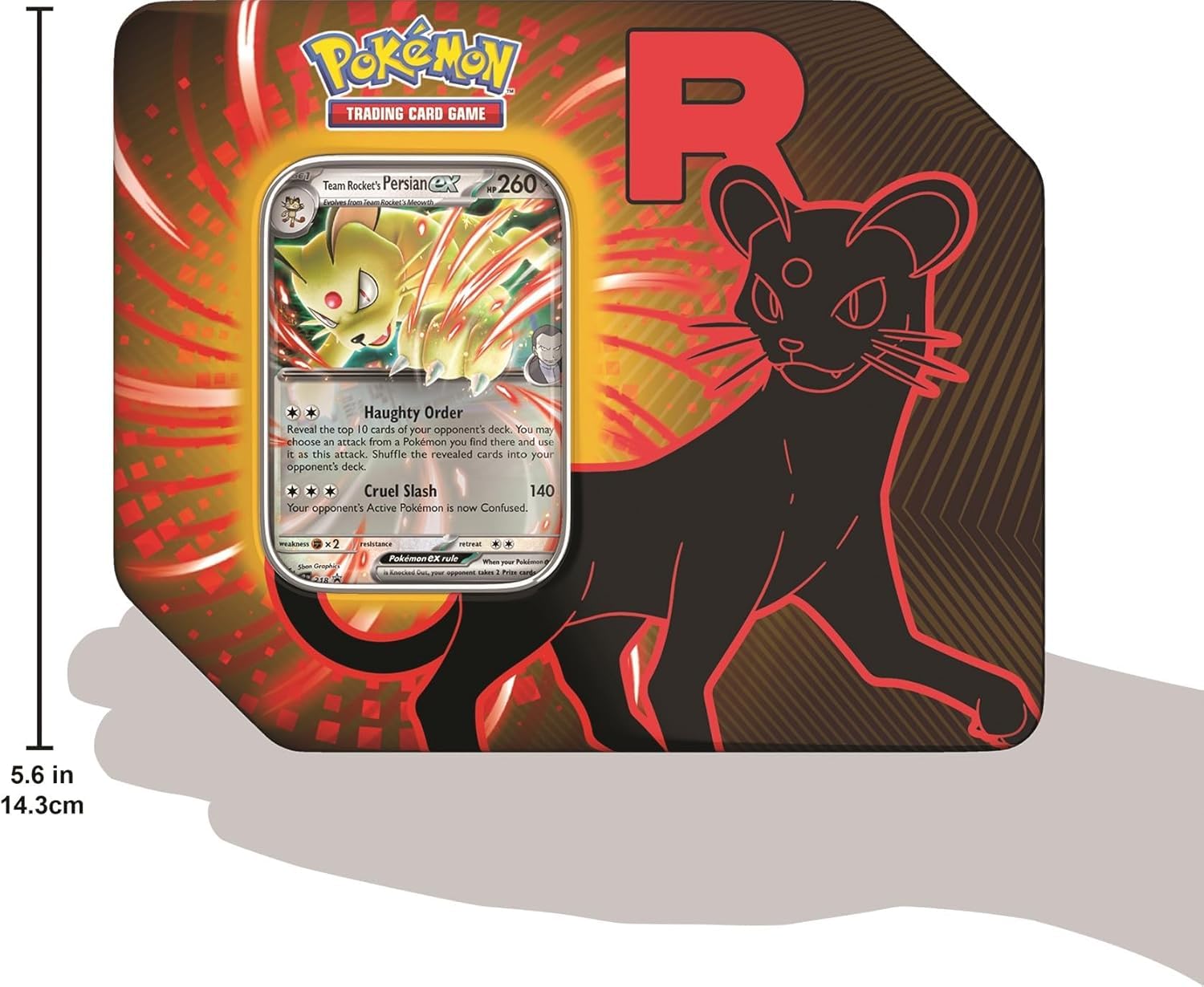 Pokemon Trading Card Game Team Rocket Collector Tin with 5 Booster Packs and Promo Card (Persian) - 4