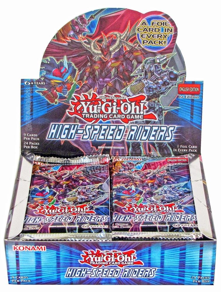 YU-GI-OH! Yugioh High Speed Riders 1st Edition TCG English Booster Box! 24 Packs of 9 Cards, 1 FOIL Holo Card PER Pack!! - 2