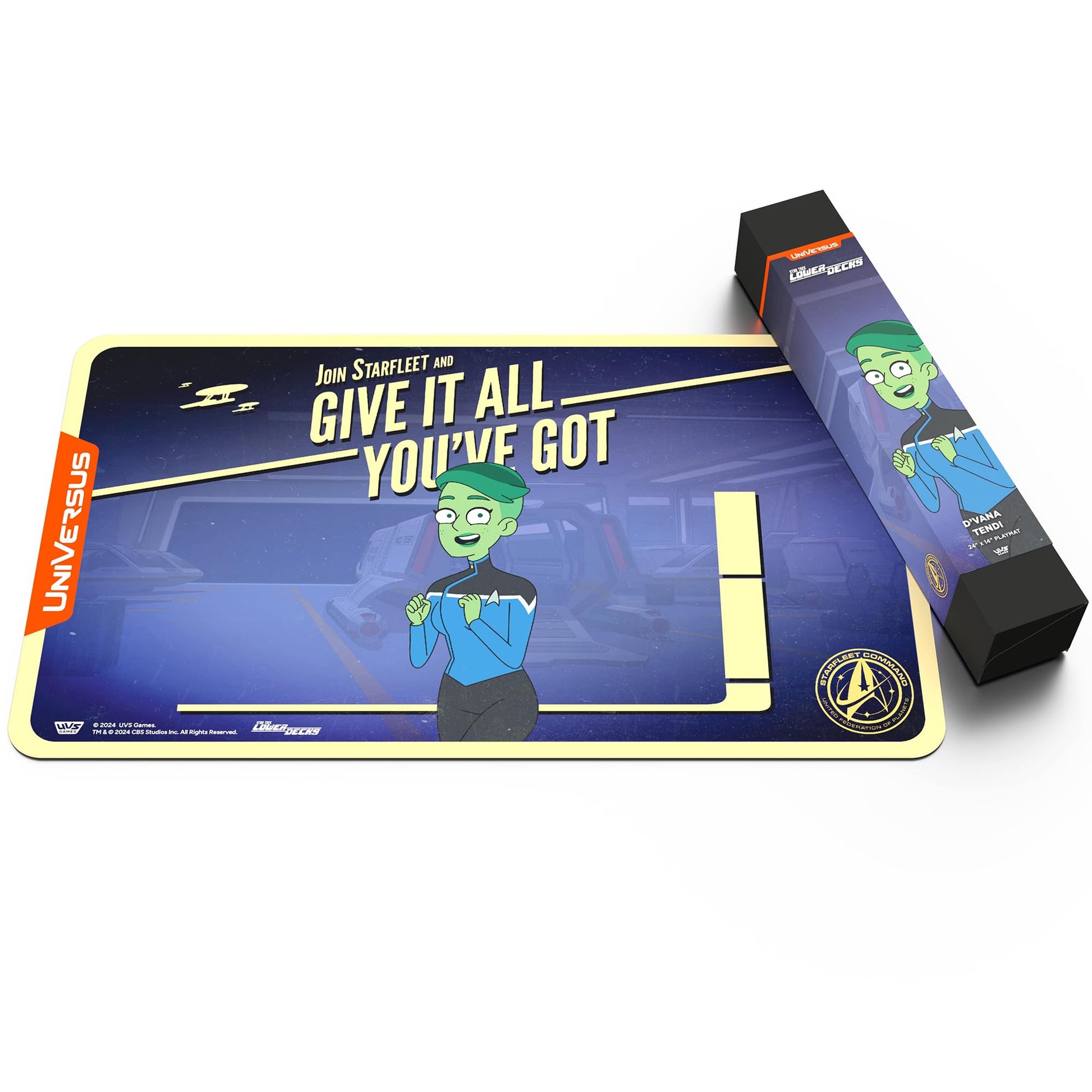 UniVersus: Star Trek: Lower Decks - D’Vana Tendi Playmat - 24 x 14 Neoprene Mat, Tabletop Card Game Accessory, UVS Games, Officially Licensed - 4