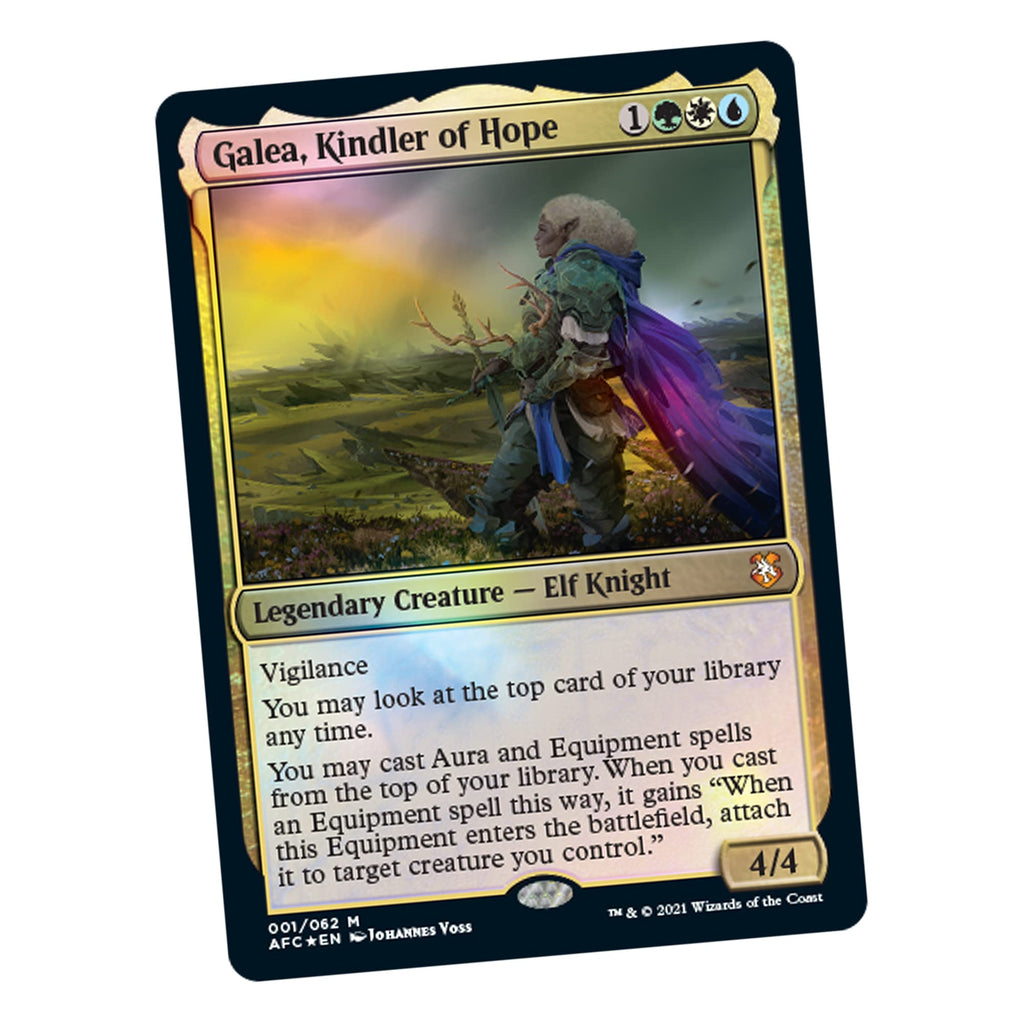 Magic: The Gathering Adventures in the Forgotten Realms Commander Deck – Aura of Courage (Green-White-Blue) - 6