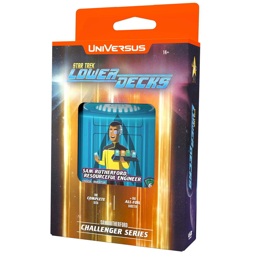 UniVersus: Star Trek Lower Decks: Challenger Series - Rutherford - 63 Cards, 2 Characters, Ready to Play Deck-Building Card Game, 6 Foil/Alt Art Cards - 3