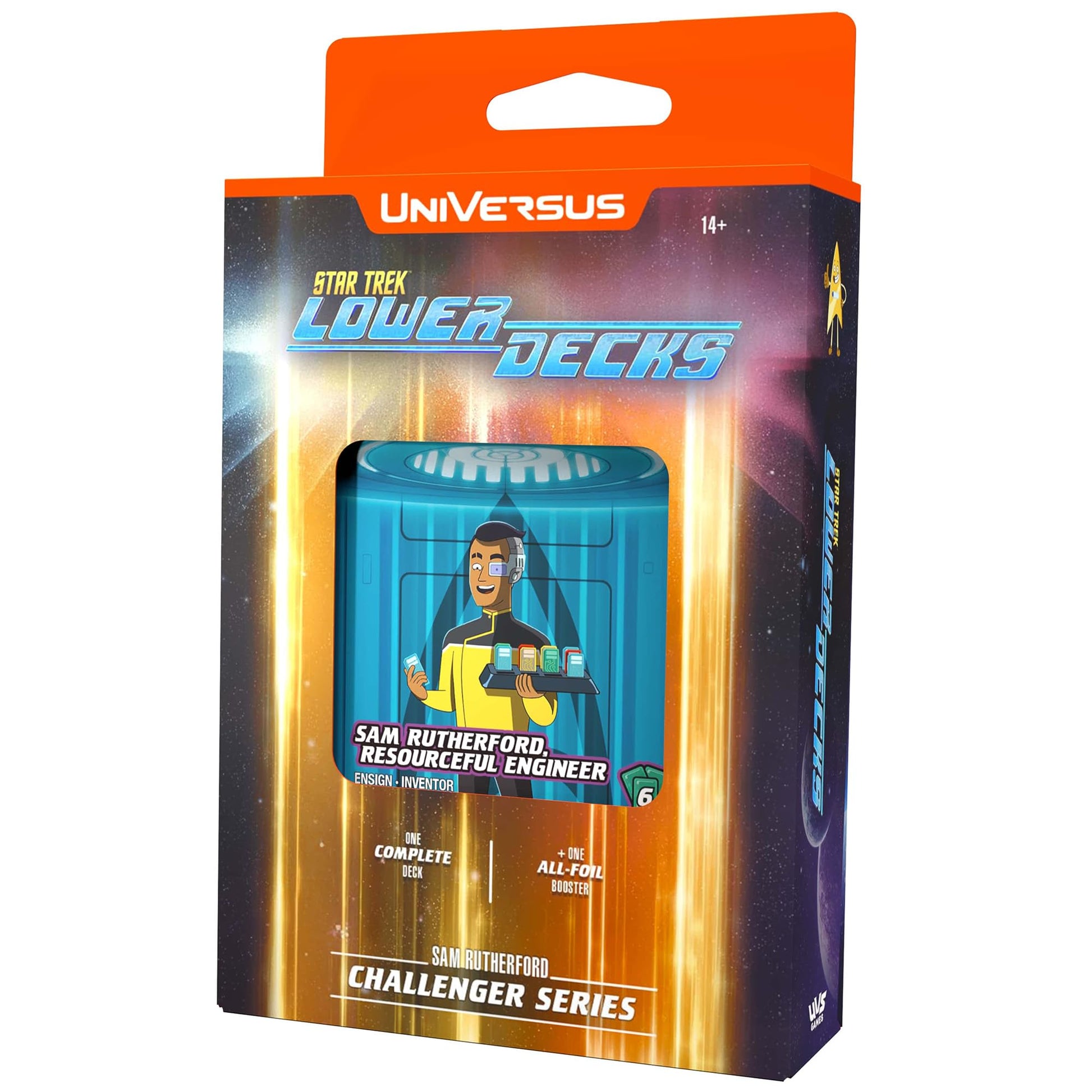 UniVersus: Star Trek Lower Decks: Challenger Series - Rutherford - 63 Cards, 2 Characters, Ready to Play Deck-Building Card Game, 6 Foil/Alt Art Cards - 3