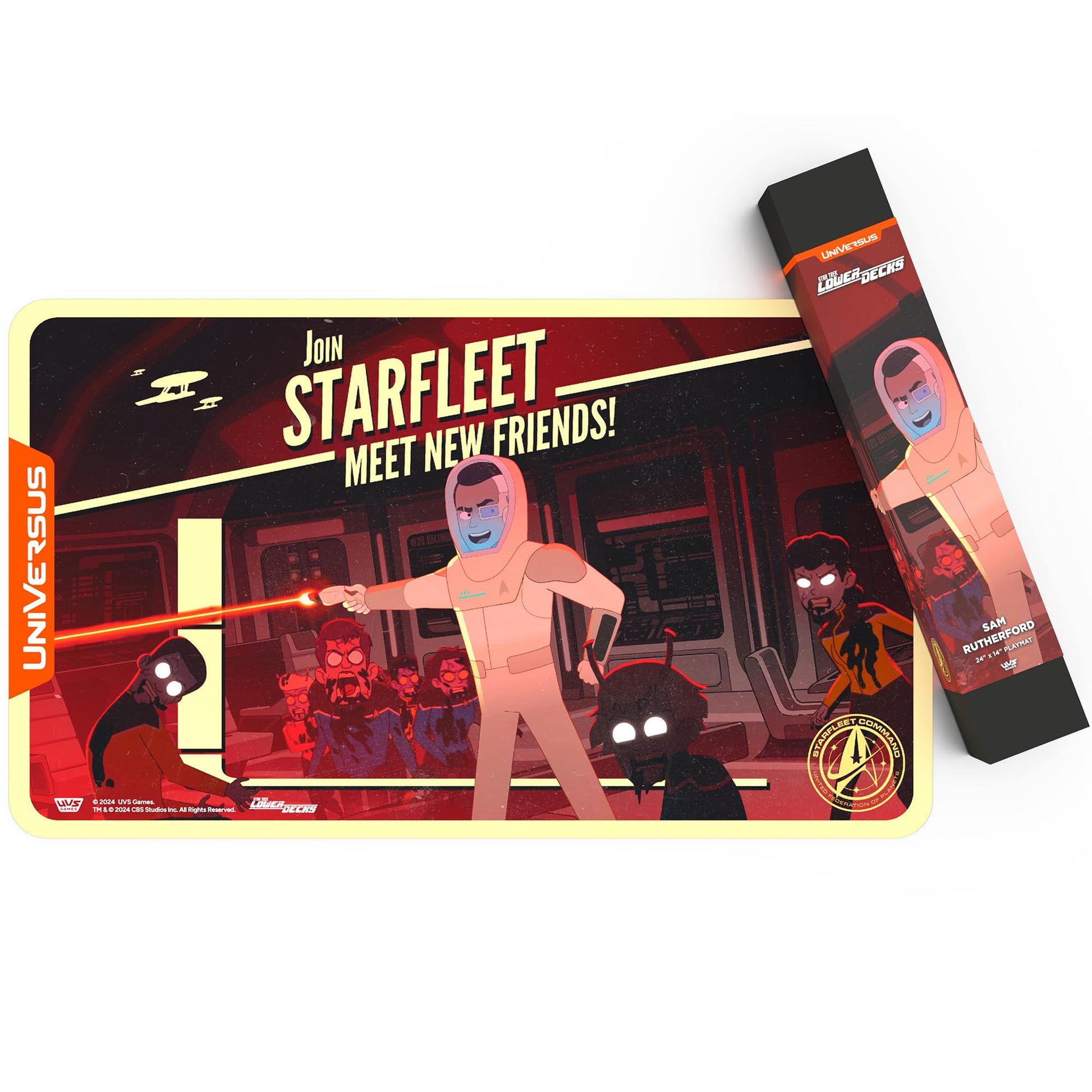 UniVersus: Star Trek: Lower Decks - Sam Rutherford Playmat - 24 x 14 Neoprene Mat, Tabletop Card Game Accessory, UVS Games, Officially Licensed - 6