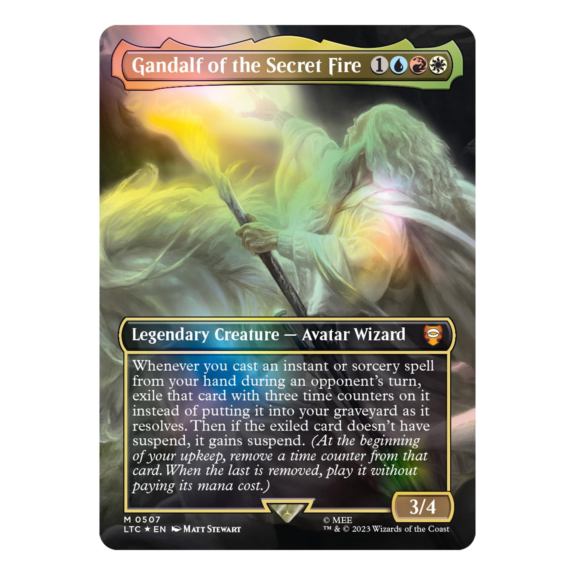 Magic: The Gathering The Lord of The Rings: Tales of Middle-Earth Scene Box - Gandalf in Pelennor Fields (6 Scene Cards, 6 Art Cards, 3 Set Boosters + Display Easel) - 6
