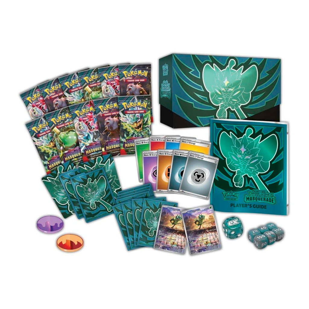 Pokemon TCG: Scarlet & Violet - Twilight Masquerade Pokemon Center Elite Trainer Box Teal Mask Ogerpon - 9