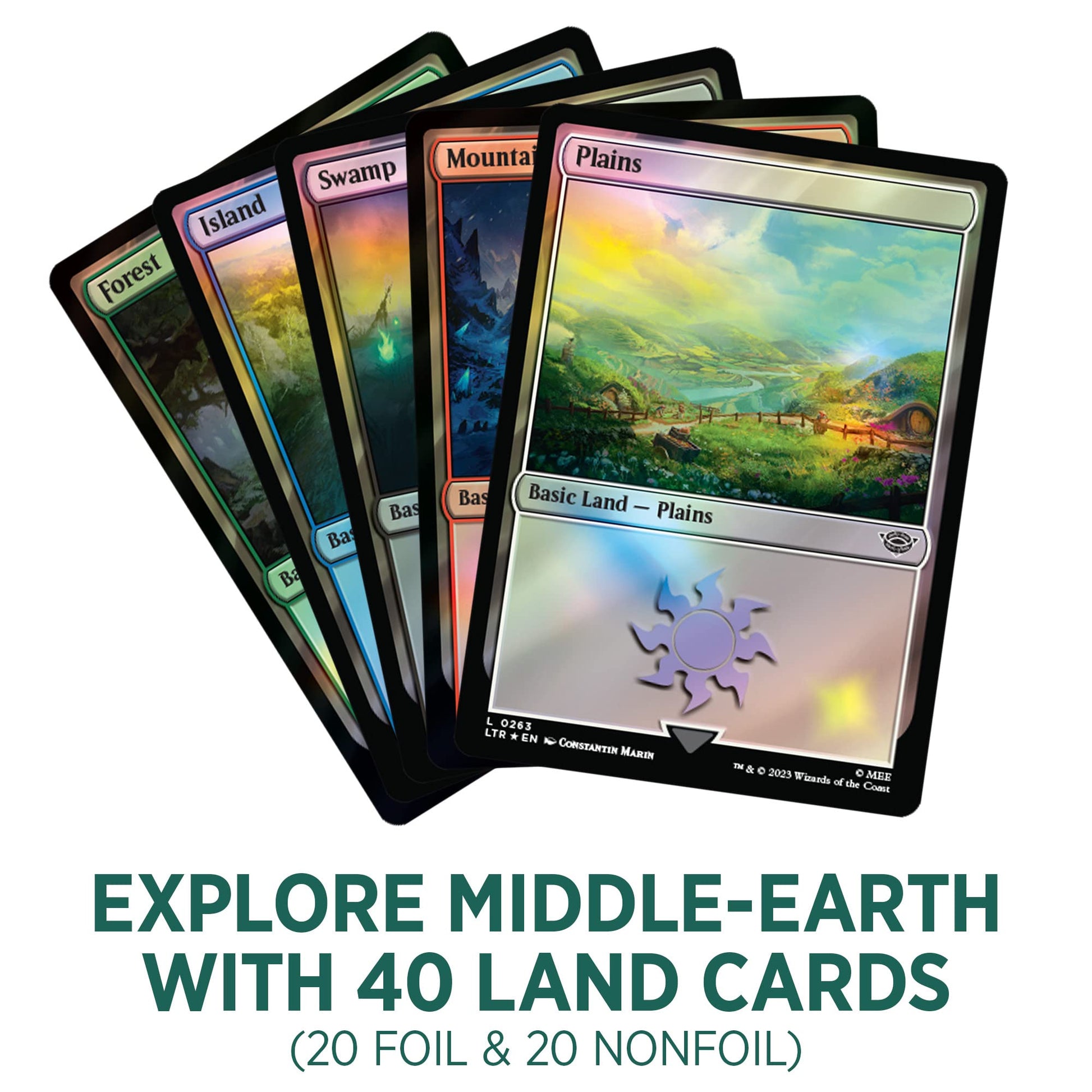 Magic: The Gathering The Lord of The Rings: Tales of Middle-Earth Gift Bundle - 8 Set Boosters, 1 Collector Booster + Accessories - 5
