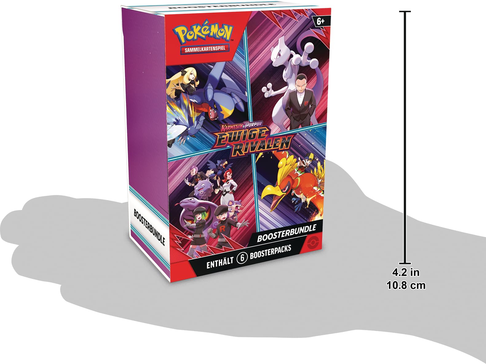 Pokémon - Trading Card Game: Crimson & Purple Booster Bundle - Eternal Rivals (6 Booster Packs) - 2