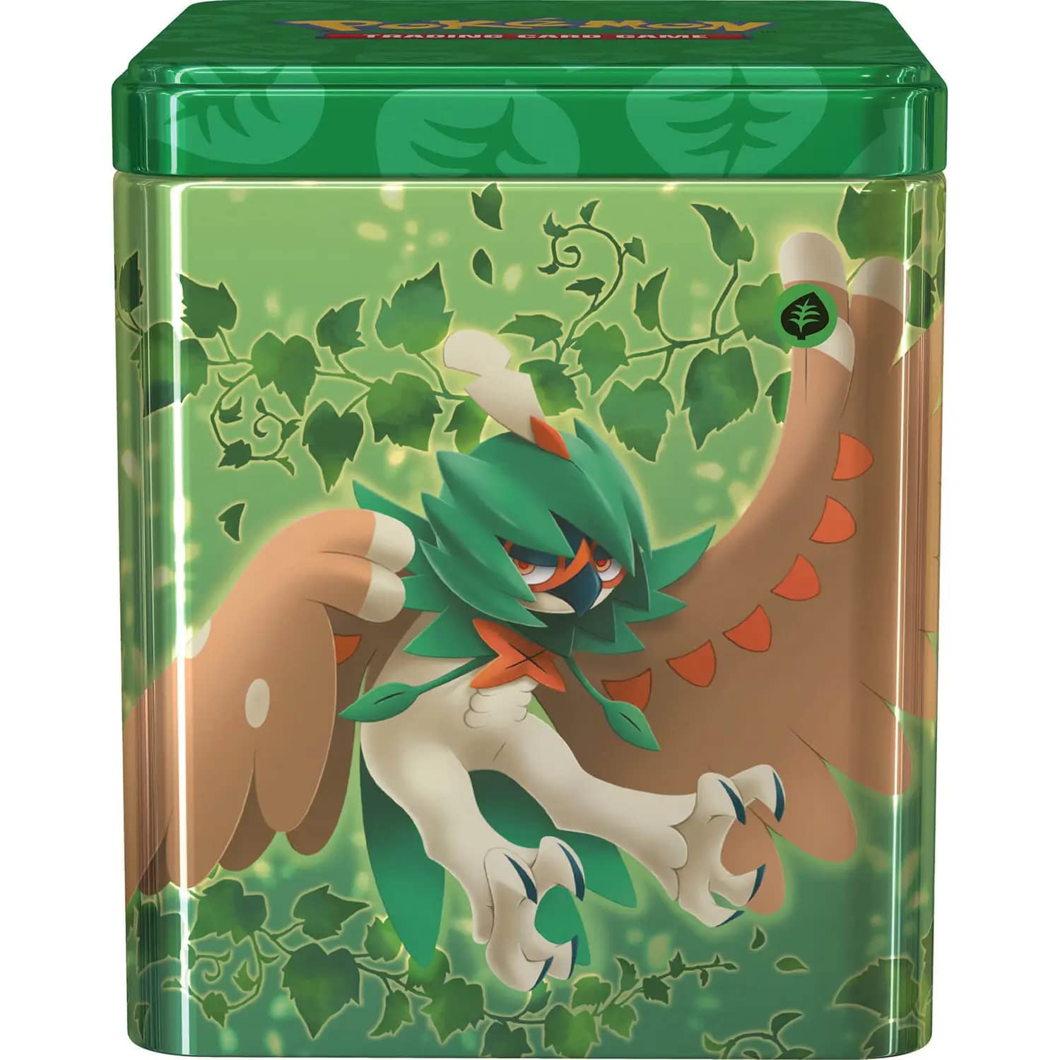 Pokemon TCG: Grass Stacking Tin (3 Booster Packs & Coin) - 2