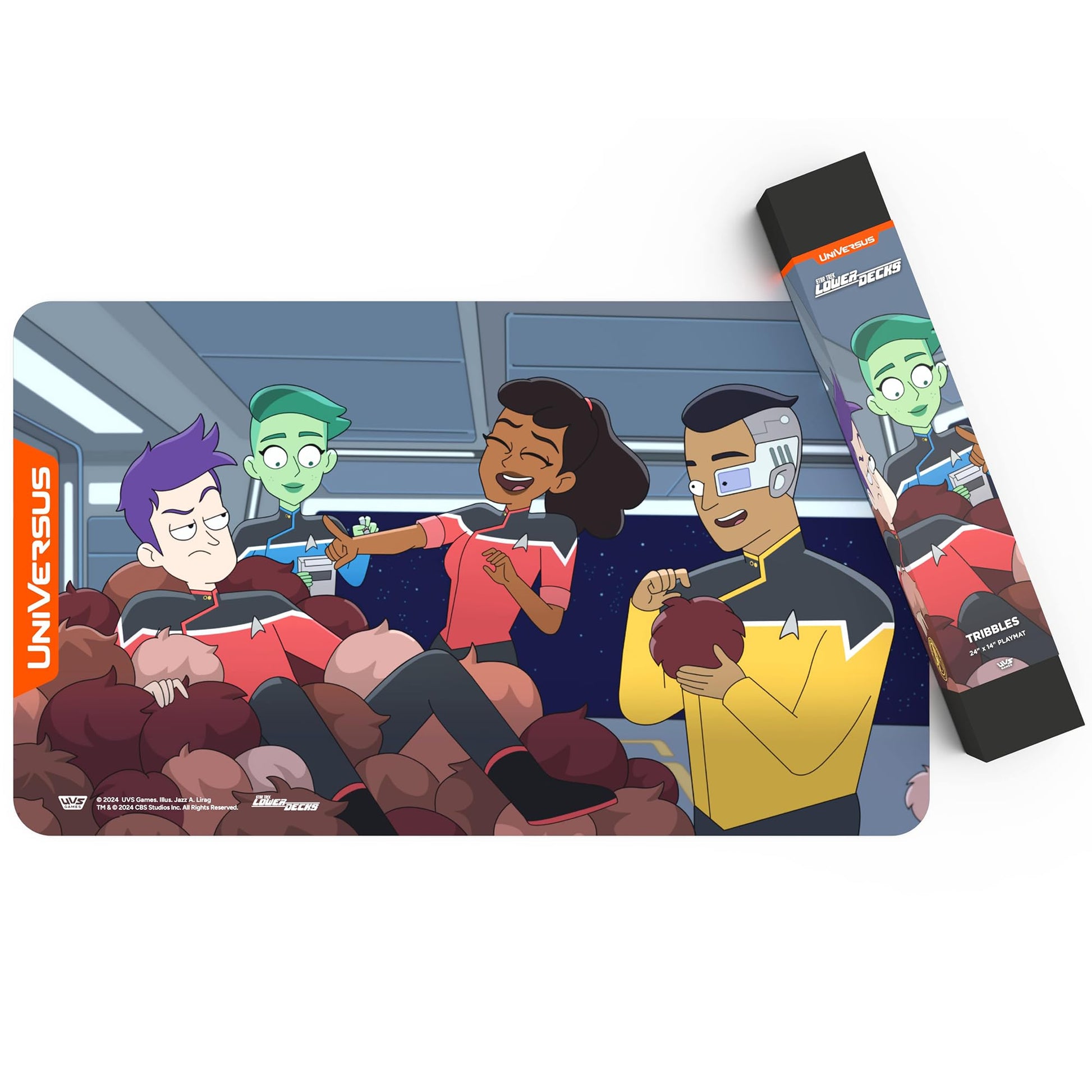 UniVersus: Star Trek: Lower Decks - Tribbles Playmat - 24 x 14 Neoprene Mat, Non-Slip Back, Tabletop Card Game Accessory, UVS Games, Licensed - 6
