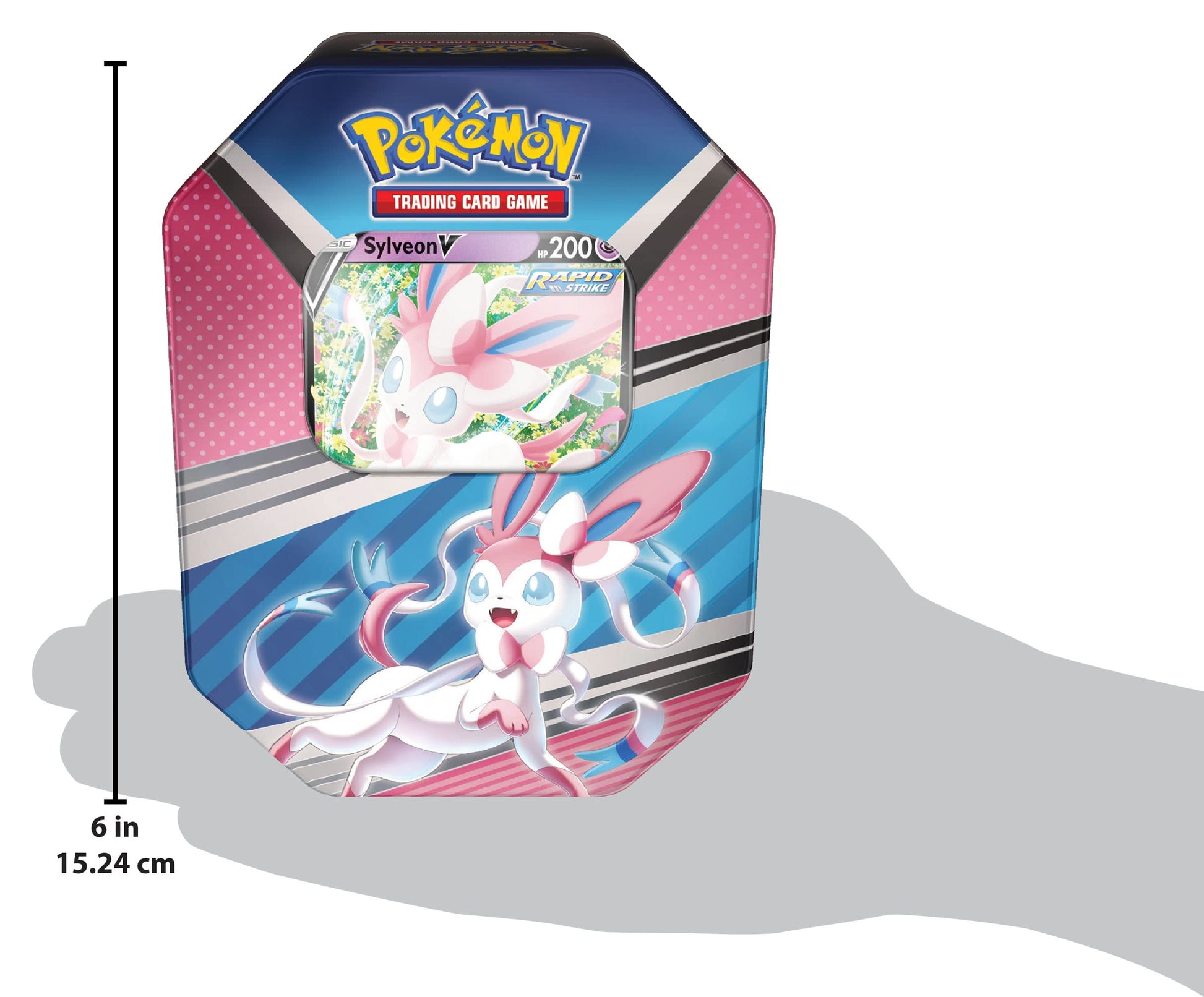 Pokémon TCG: V Heroes Tin Sylveon (1 Foil Card & 4 Booster Packs) - 4