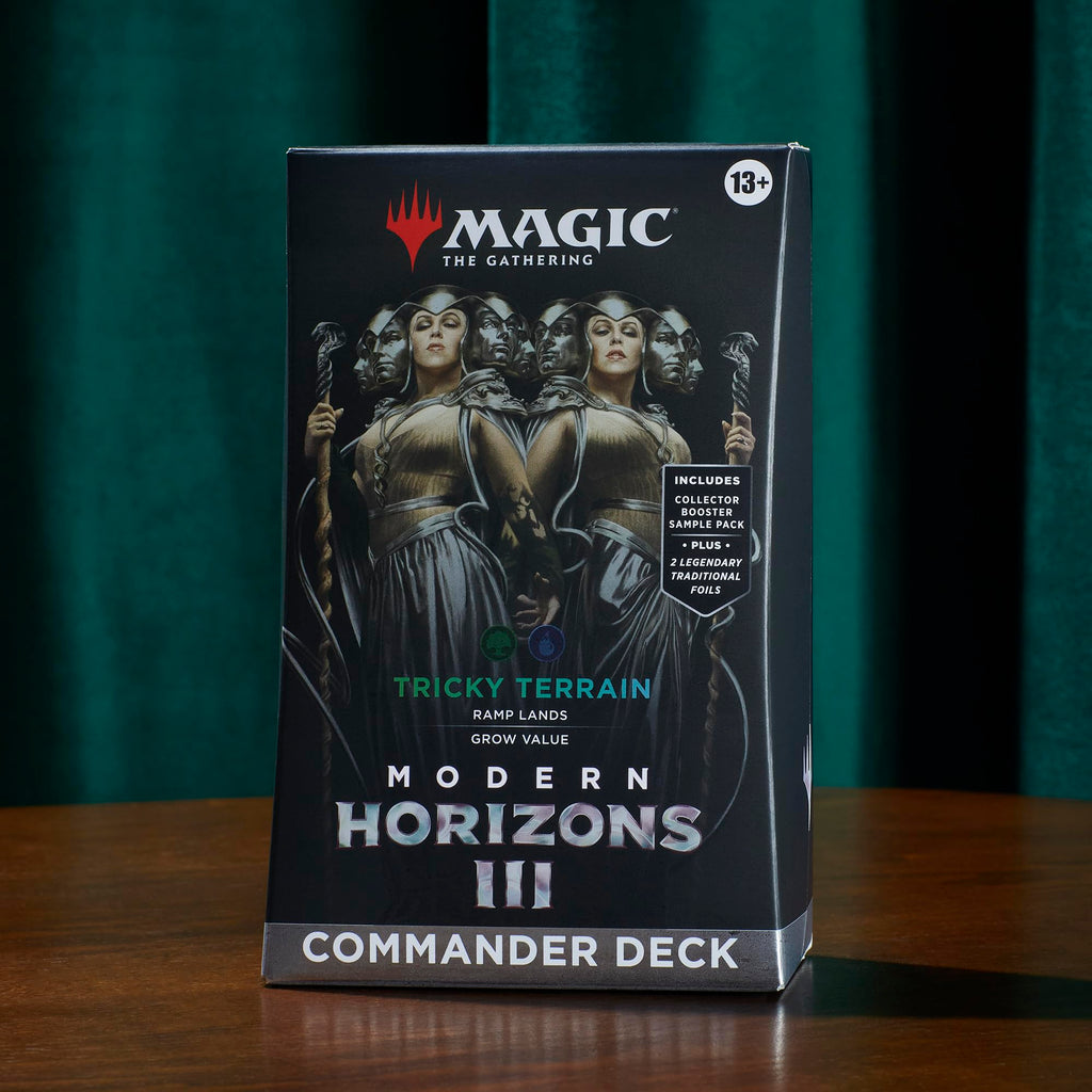Magic: The Gathering Modern Horizons 3 Commander Deck - Tricky Terrain (100-Card Deck, 2-Card Collector Booster Sample Pack + Accessories) - 6