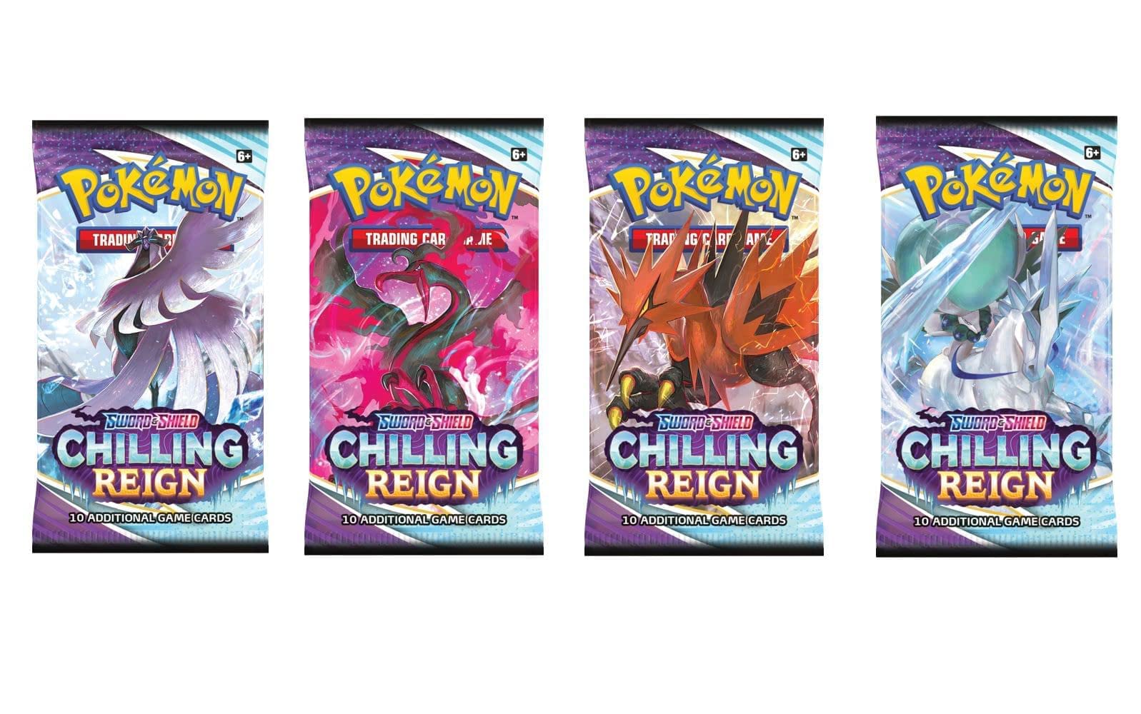 Pokemon TCG Sword & Shield 6 Chilling Reign Booster Packs (4 Packs) - 4