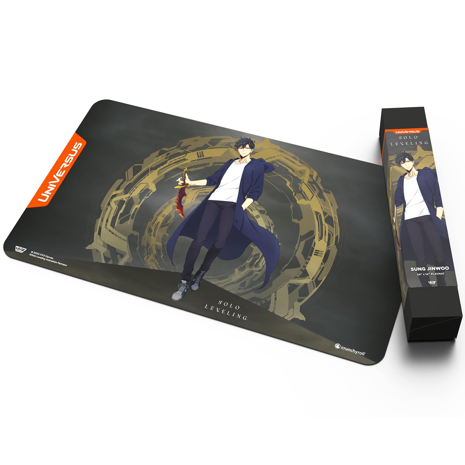 UniVersus: Solo Leveling: Sung Jinwoo Playmat - 24 x 14 Neoprene Mat, Non-Slip Back, Tabletop Card Game Accessory, UVS Games, Officially Licensed - 4