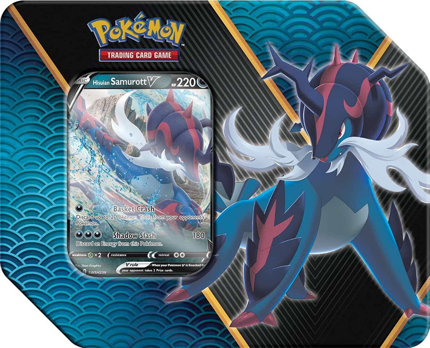 Pokemon Cards: Divergent Power Hisuian Samurott V Tin - 3