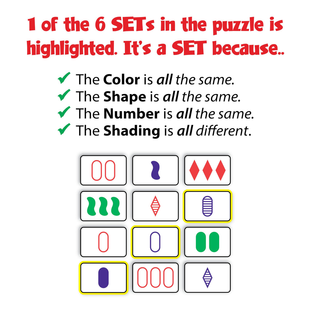 SET Enterprises SET - The Family Card Game of Visual Perception - Race to Find The Matches, For Ages 8+,81 Cards, Rules included - 4
