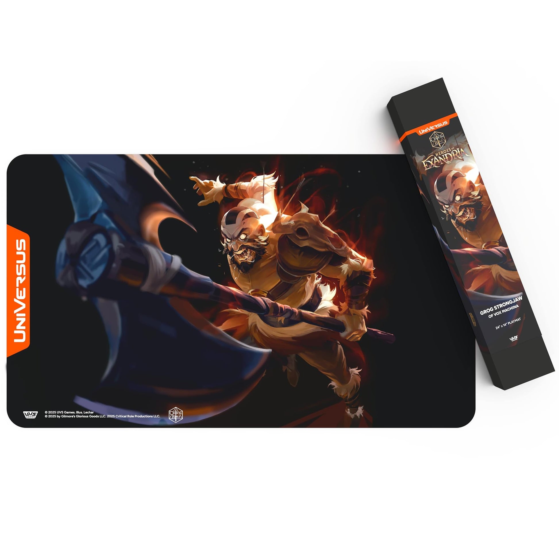 UniVersus: Critical Role: Heroes of Exandria Grog Strongjaw Playmat - 24 x 14 Neoprene Mat, Tabletop Card Game Accessory, UVS Games, Licensed - 5