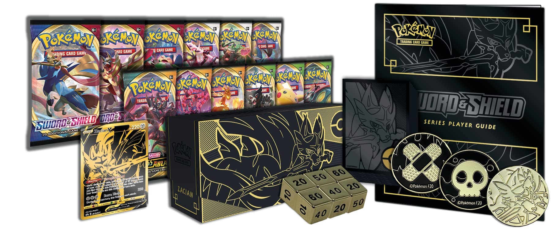 Pokemon POK82743 Pokemon TCG: Sword & Shield Elite Trainer Box Plus Zacian/Zamazenta (one at Random), Mixed Colours - 2