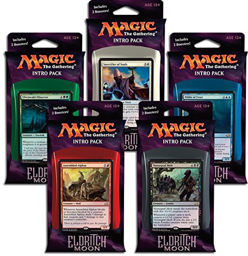 Magic the Gathering: MTG Eldritch Moon: Intro Pack/Theme Deck: Dangerous Knowledge (Includes 2 Booster Packs & Alternate Art Premium Rare Promo) Blue/Red - Niblis of Frost - 2