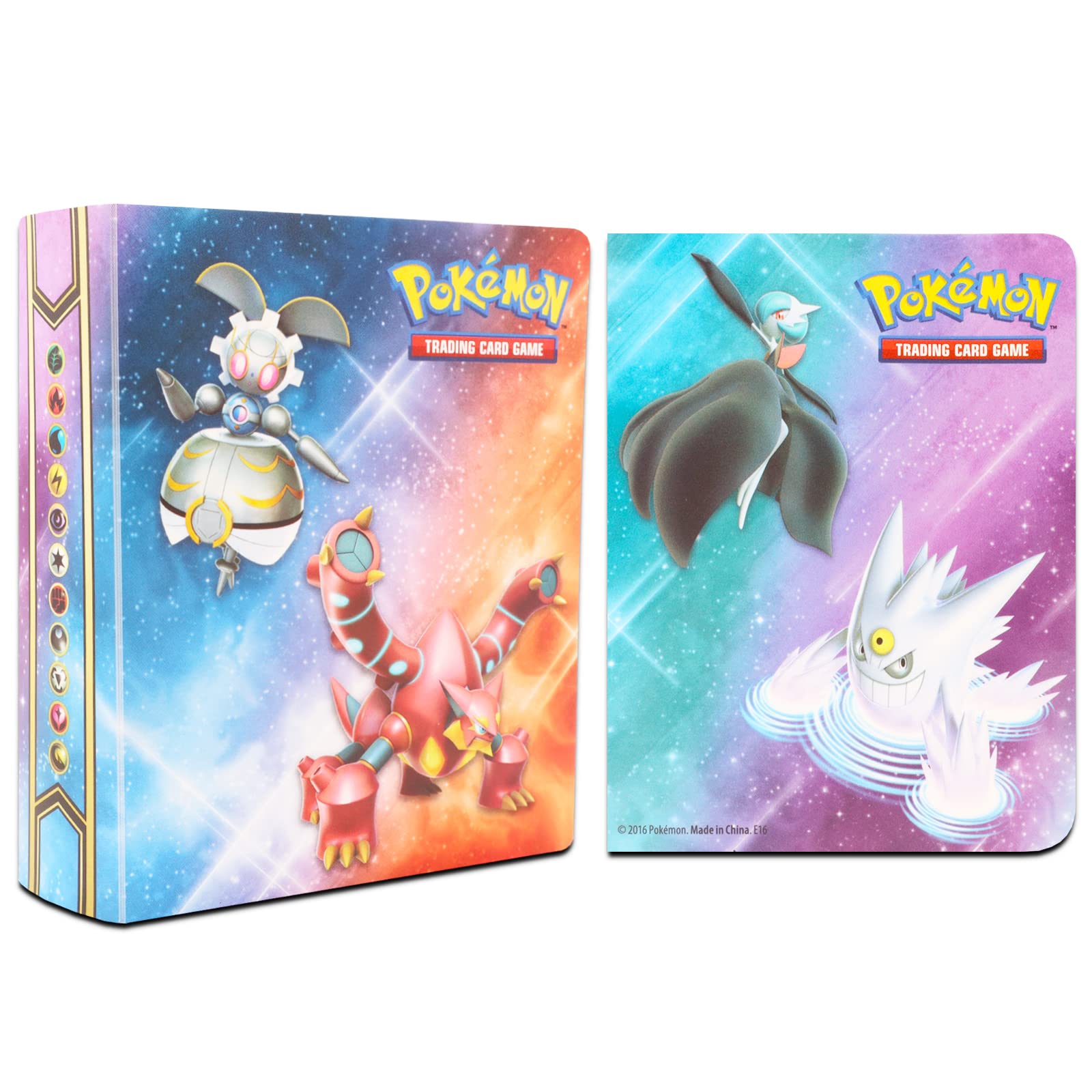 Pokemon Binders for Cards Bundle - 6 Pack Assorted Mini Binders, Each Holds 60 Cards Plus Door Hanger | Pokemon Card Carrying Case Set - 4