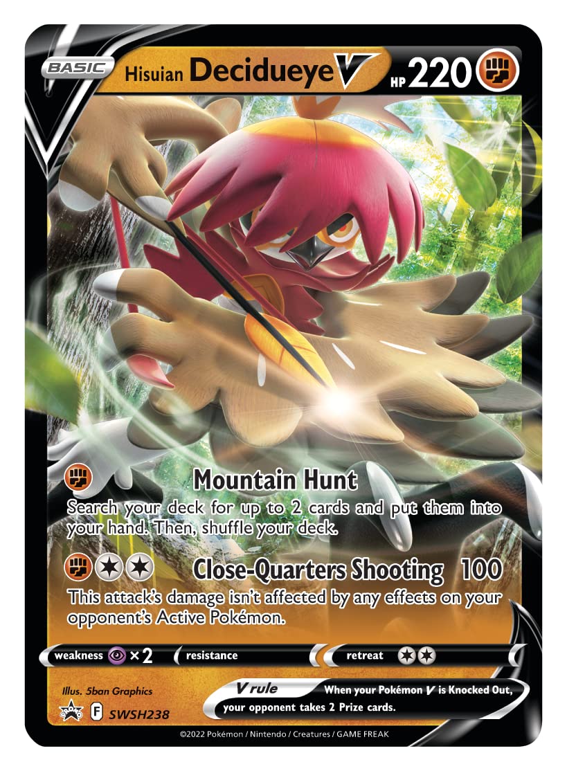 Pokémon TCG: Divergent Powers Tin – Hisuian Decidueye V (1 Foil Card & 4 Booster Packs) - 2