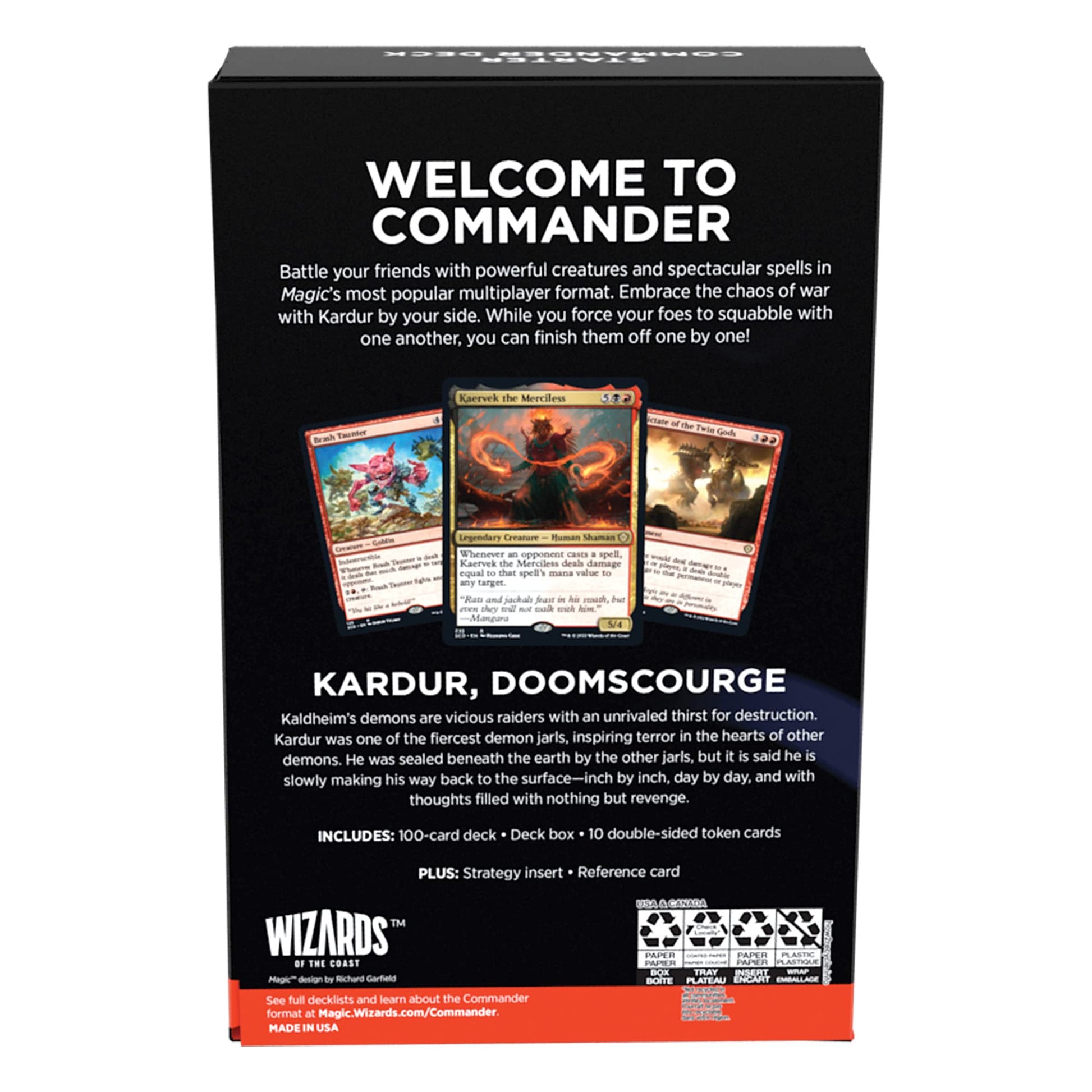 Magic: The Gathering Starter Commander Deck - Chaos Incarnate (Black-Red) | Ready-to-Play Deck for Beginners and Fans | Ages 13+ | Collectible Card Games - 2