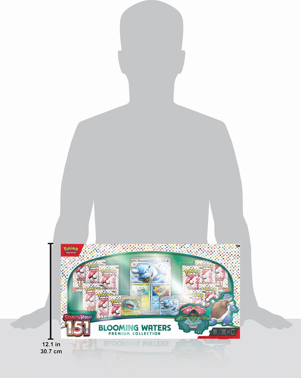 Pokemon TCG: Blooming Waters 151 Premium Collection - 12 Packs, Promos - 3