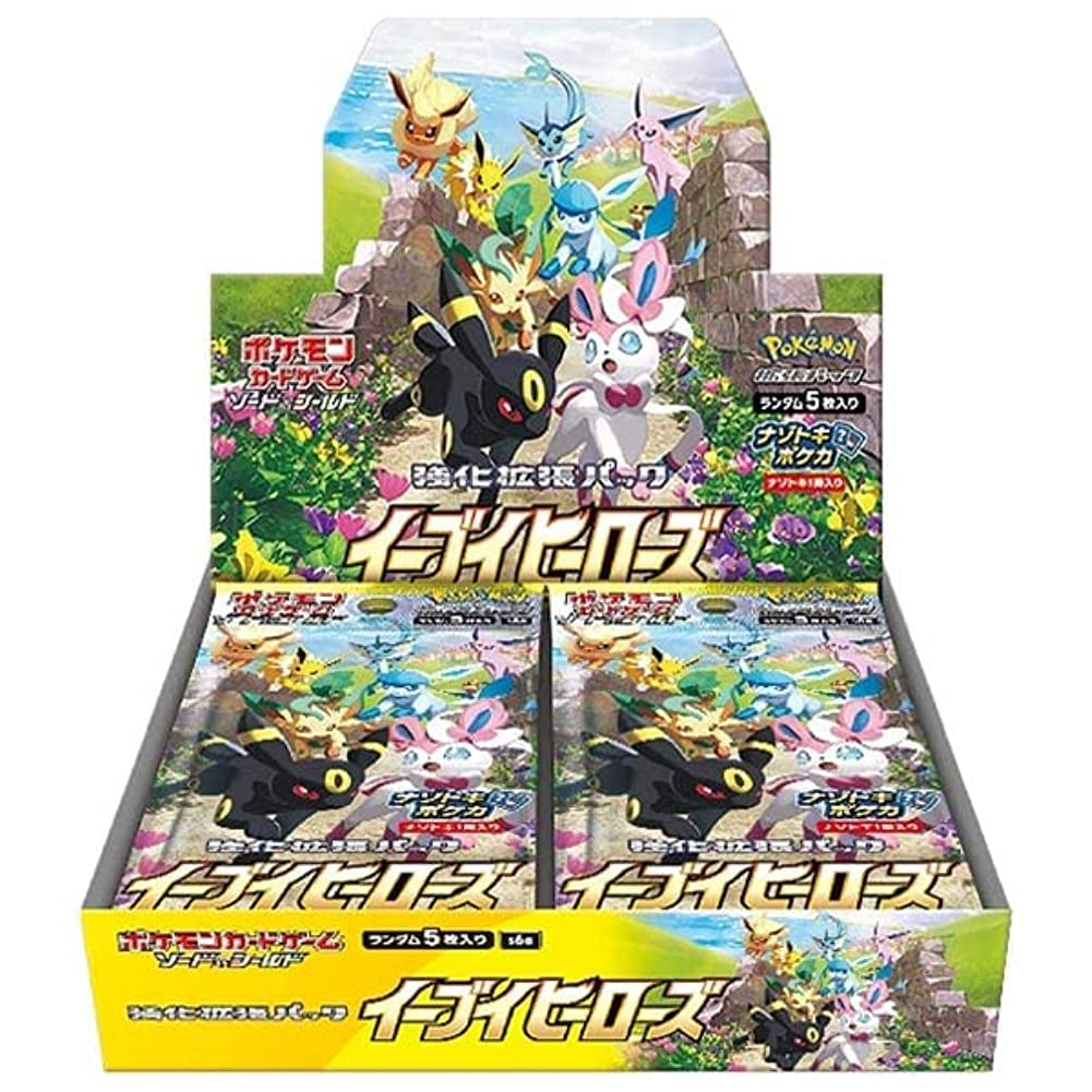Pokemon Card Game Sword & Shield Expansion Booster Box Eevee Heroes Box- 30 Packs (Japanese)